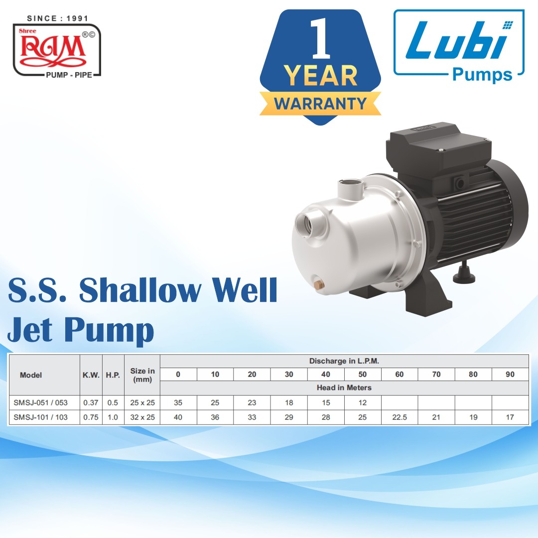 LUBI SS Shallow Well Jet Pump (F Class)